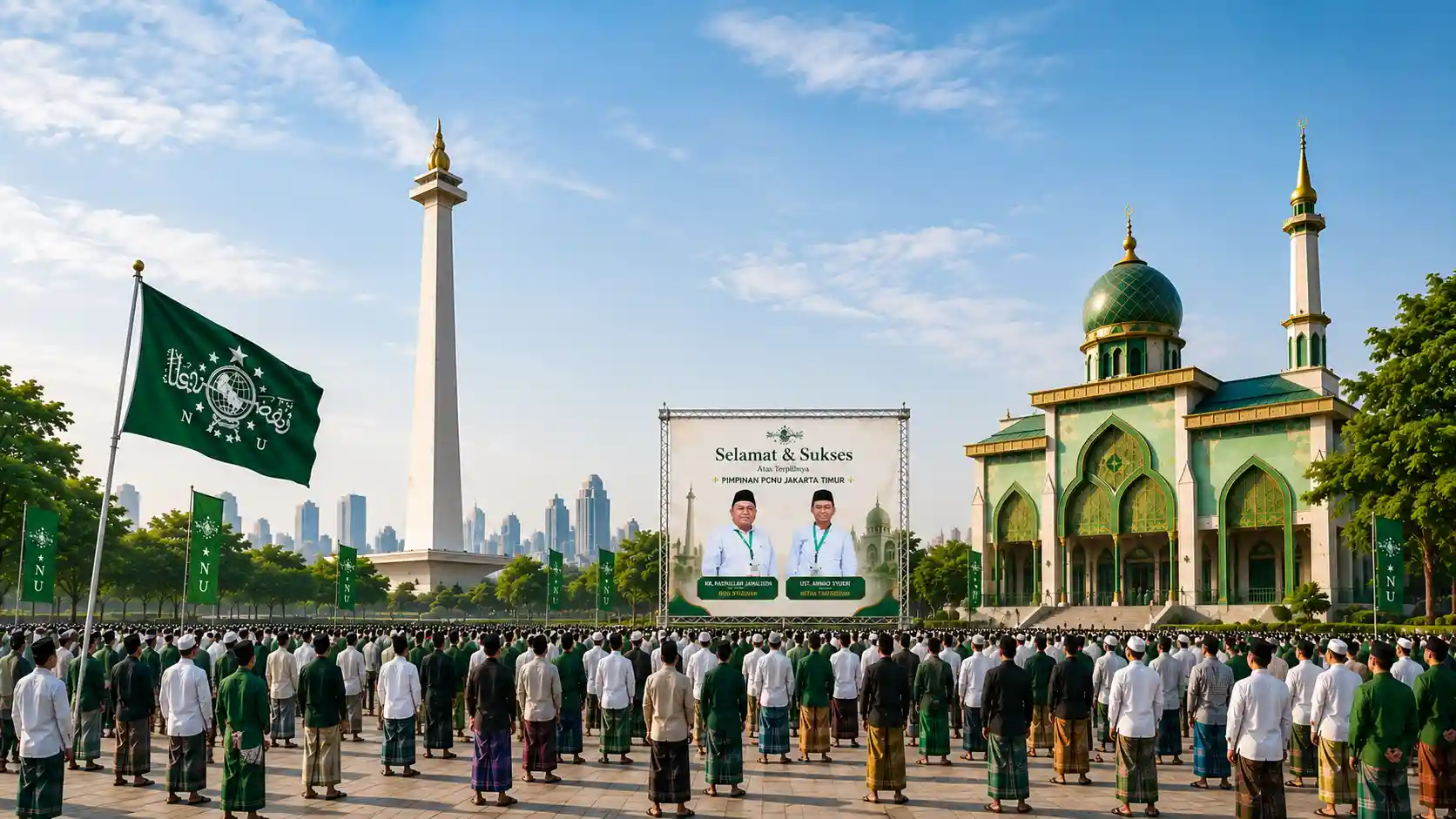 Kebersamaan pengurus dan warga PWNU Pengurus Wilayah Provinsi Aceh